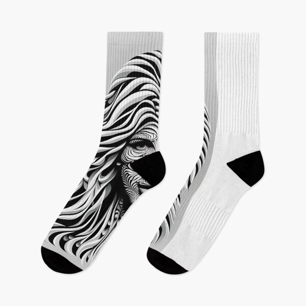 Item preview, Optical illusion image of a female figure that at first glance appears as an abstract pattern designed and sold by AndreaMart.