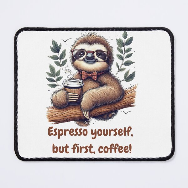 Item preview, funny panda drinking coffe shows wisdom  designed and sold by Dwipo Design.