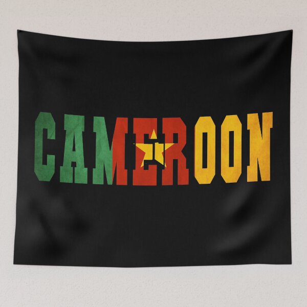 Item preview, Cameroon Country Flag Typography designed and sold by TravelWish.