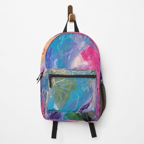 Item preview, Play of colors: Abstract face in colorful acrylic designed and sold by margikunst.