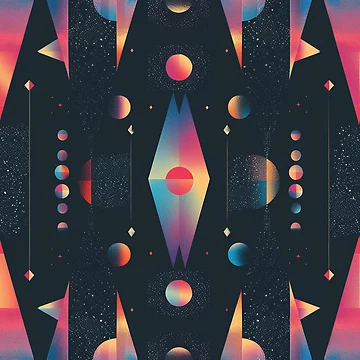 Artwork thumbnail, Radiant Rhapsody Geometric Pattern by DreamBackDrops
