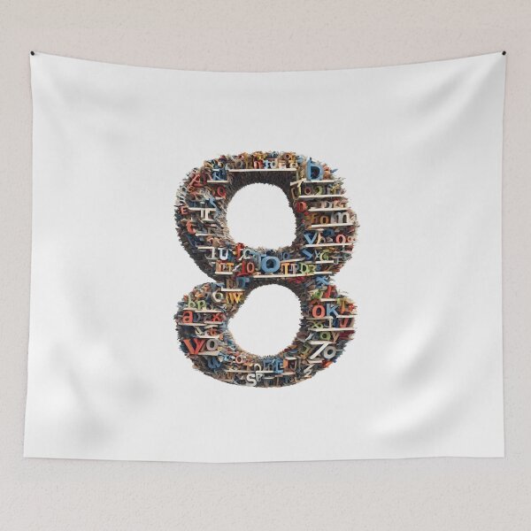 Item preview, number eight made of letters designed and sold by Periush.