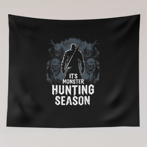 Item preview, It's Monster Hunting Season - Silhouette - Witcher designed and sold by Fenay Designs.