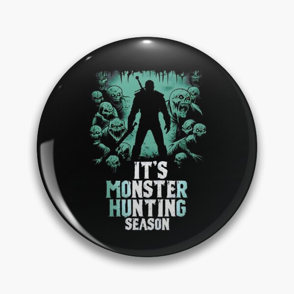 Item preview, It's Monster Hunting Season - Green - Witcher designed and sold by Fenay Designs.