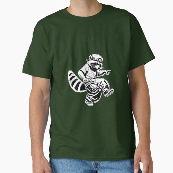 Item preview, bboy raccoon breakdancer designed and sold by CutOriginalArt.