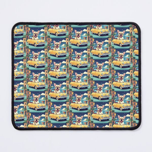 Item preview, FREBCH BULLDOG & CAR designed and sold by AmazingBackDrop.