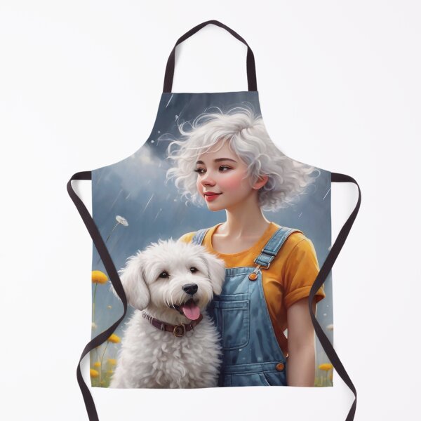 Item preview, Young lady with a shaggy dog designed and sold by M-Y-A-R-T-.