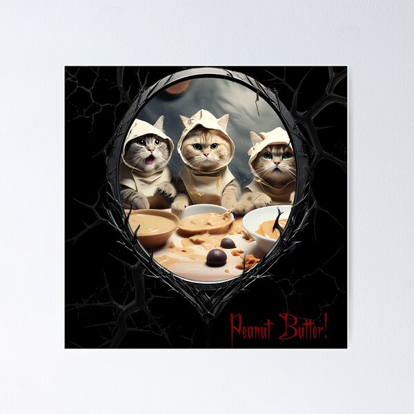 Item preview, Cats & Kittens Making A Huge Peanut Butter Mess designed and sold by FatCatStudios.