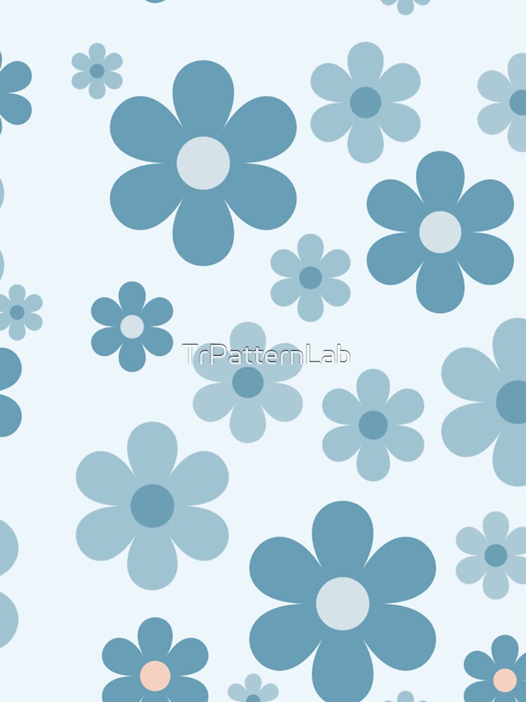 Thumbnail 5 of 5, iPhone Case, blue floral pattern designed and sold by TrPatternLab.