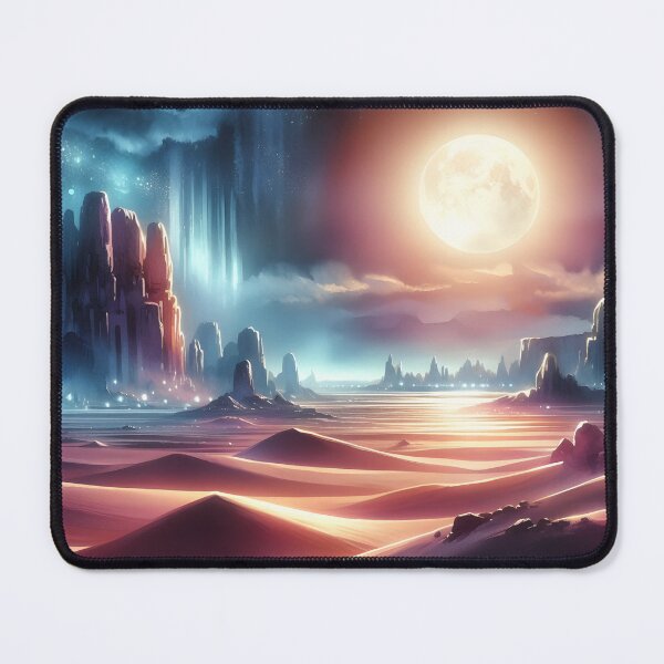 Item preview,  "Water-colored Mystical Moon in the Desert  #37 Throw Pillow designed and sold by LLdreams.