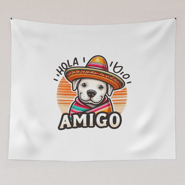 Artikelvorschau, Hola Amigo - Süßes und lustiges Dogo Argentino Design entworfen und verkauft von DethLock.