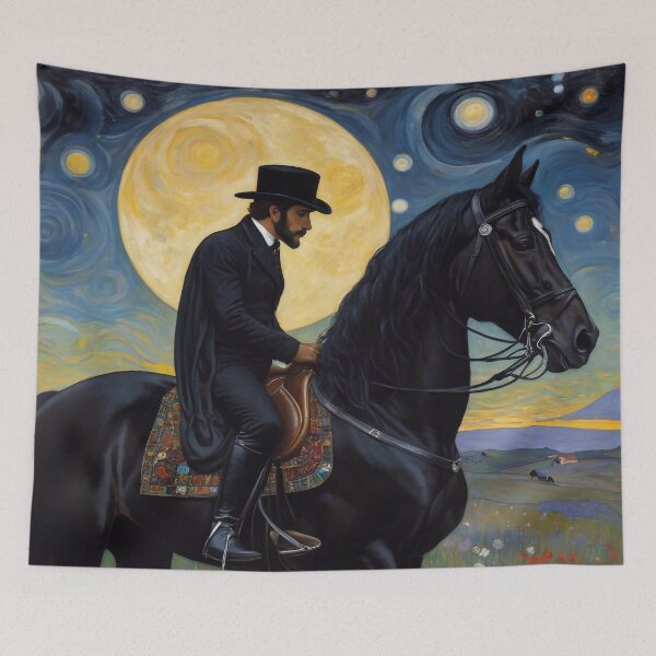 Item preview, A gentleman on a black horse designed and sold by M-Y-A-R-T-.