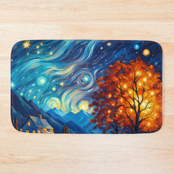 Item preview, Night Landscape and Starry Sky, Ai Generated Art  designed and sold by ACC .
