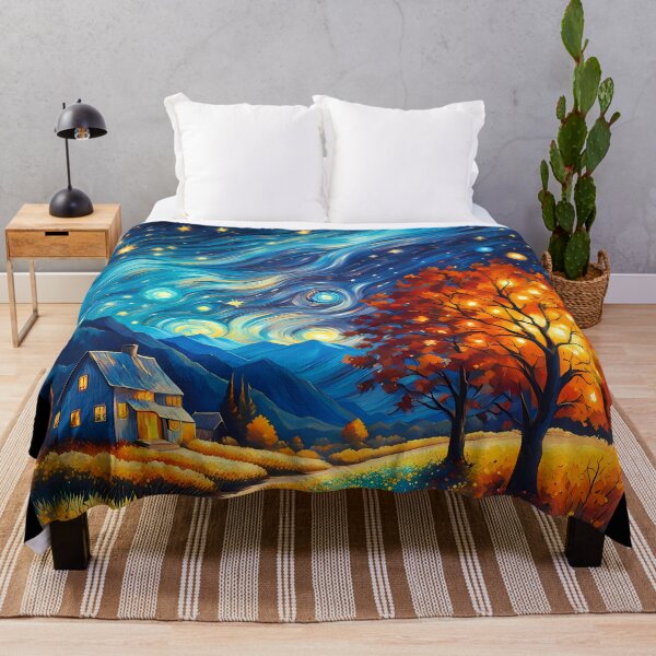 Item preview, Night Landscape and Starry Sky, Ai Generated Art designed and sold by ACC .