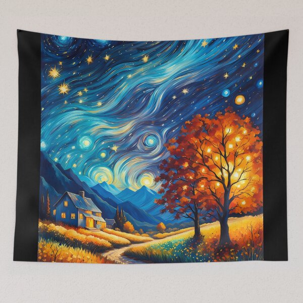Item preview, Night Landscape and Starry Sky, Ai Generated Art  designed and sold by ACC .