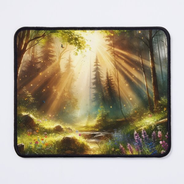 Item preview, "Water-colored Mystical Sun in the Forest  #38 Throw Pillow designed and sold by LLdreams.