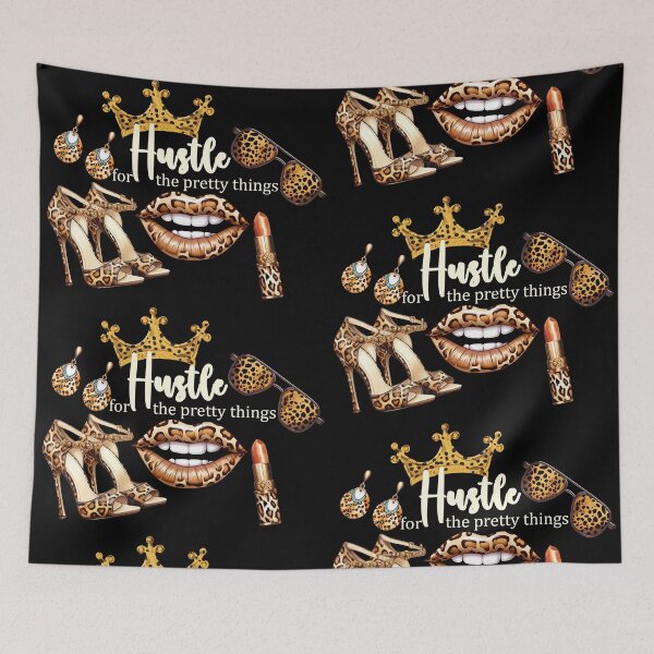 Item preview, Hustle for Pretty Things Leopard Collection Arrangement - with white text designed and sold by EmeraldeaArt.
