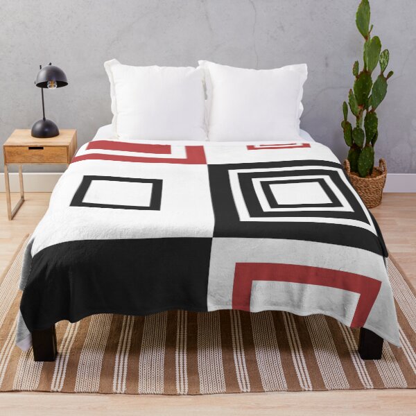 Item preview, Bauhaus red and black squares designed and sold by KMA Home Design.