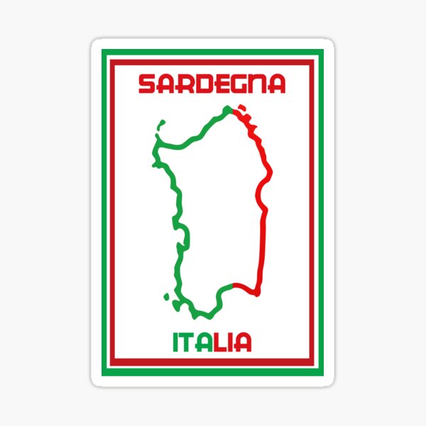 Sardna Sardegna sland taly Map De Cut Vnyl Decal Stcker for Car