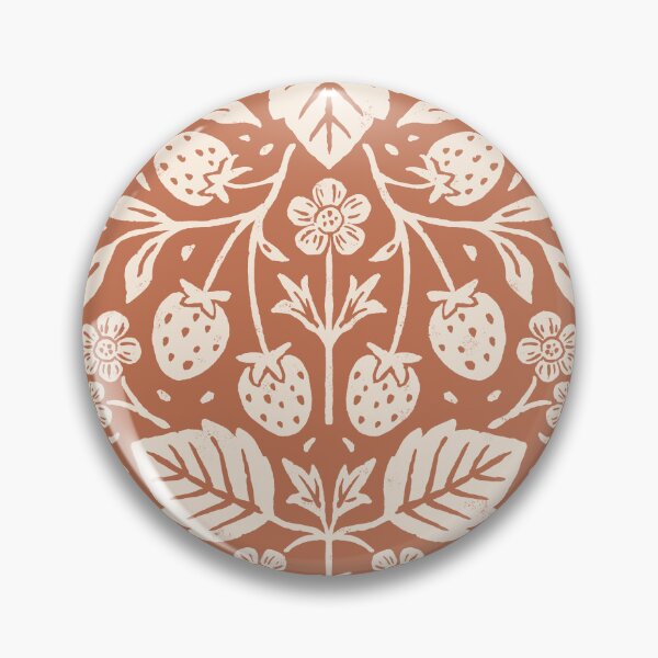 Item preview, Block Print Strawberry Garden designed and sold by ohjessmarie.