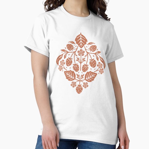 Item preview, Block Print Strawberry Garden designed and sold by ohjessmarie.