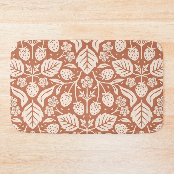 Item preview, Block Print Strawberry Garden designed and sold by ohjessmarie.