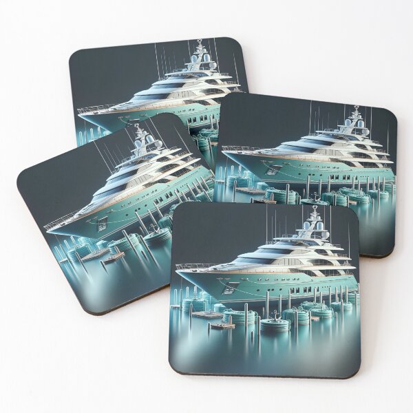 Item preview, Tranquil Aqua: Luxurious Yacht in Photorealistic Style designed and sold by ByDigitalDream.