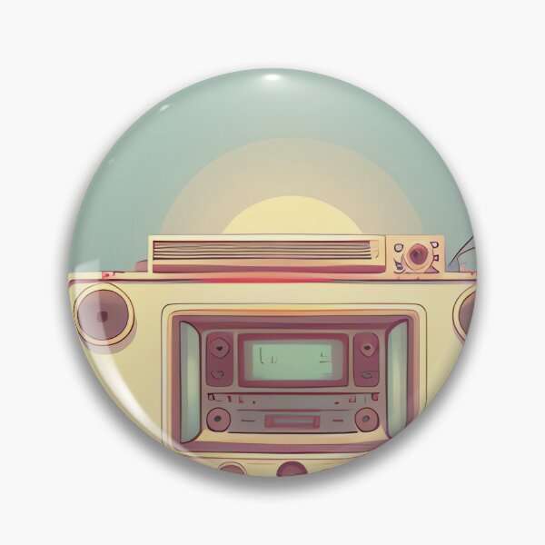 Item preview, Vintage Vibe Pastel Color Retro Radio Drawing designed and sold by thejoyker1986.