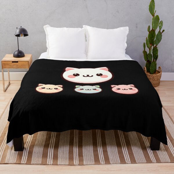 Item preview, Four Little Cute Cat Faces, Kawaii Cats, Cat Clipart designed and sold by SnuggleSafari.