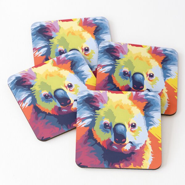 Artikelvorschau, Koala-Porträt. Tier bunt. Tierkissen. entworfen und verkauft von formform.