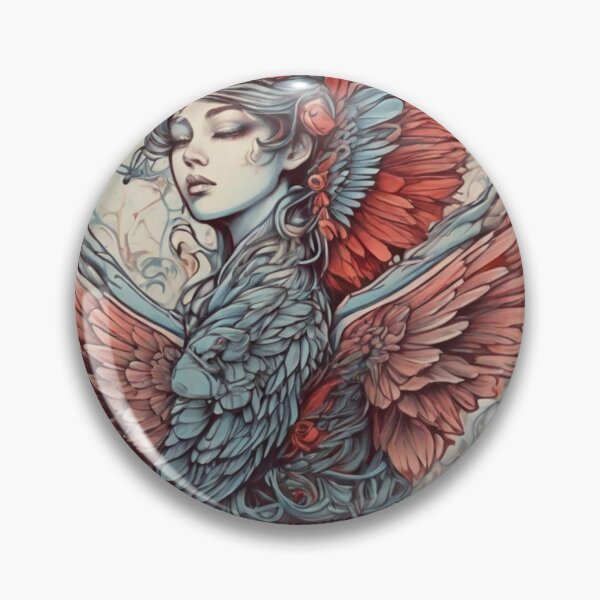 Item preview, Winged Artistry: Elevate Your Style with Future-Inspired Tattoo Designs designed and sold by Leo digital art.
