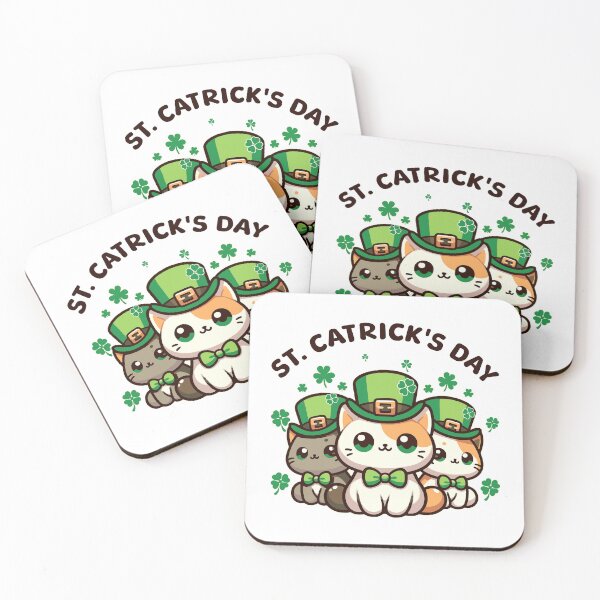 Item preview, St. Catricks Day Patricks day Clover Cat designed and sold by Odetee.