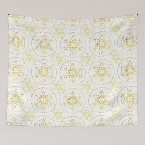 Item preview, Metatron's Cube Tiling White Background designed and sold by Raymond Gilford.