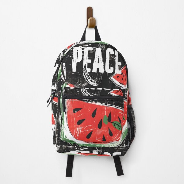 Item preview, Immerse Yourself in the Colorful Cadence of Street Art: A Melody of Peace Painted on the Canvas of a Watermelon Slice- الحرية السلام الامل designed and sold by FUNqoosh.