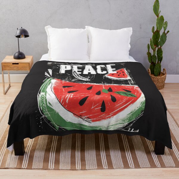Item preview, Immerse Yourself in the Colorful Cadence of Street Art: A Melody of Peace Painted on the Canvas of a Watermelon Slice- الحرية السلام الامل designed and sold by FUNqoosh.