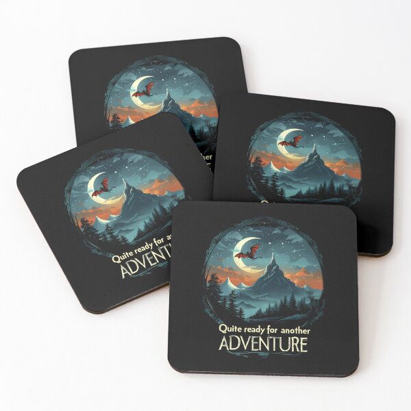 Item preview, Quite Ready for Another Adventure - Dragon and Lonely Mountain - Fantasy designed and sold by Fenay Designs.