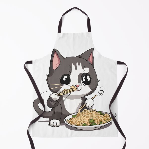 Item preview, Noodle Feline Feast: Adorable Cats Eating Noodles 2 designed and sold by PatternXS.