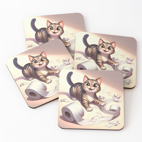 Item preview, Mischievous Whisker's Toilet Paper Romp designed and sold by Felix Tanner.