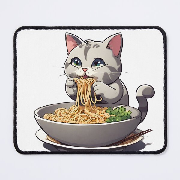 Item preview, Noodle Feline Feast: Adorable Cats Eating Noodles 3 designed and sold by PatternXS.