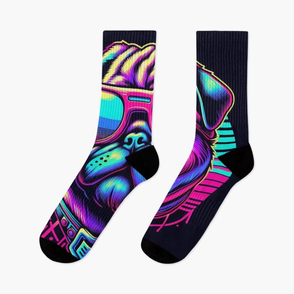 Item preview, Synthwave Pug designed and sold by BeneathBrkenSky.