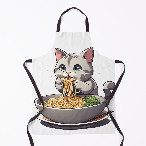 Item preview, Noodle Feline Feast: Adorable Cats Eating Noodles 3 designed and sold by PatternXS.