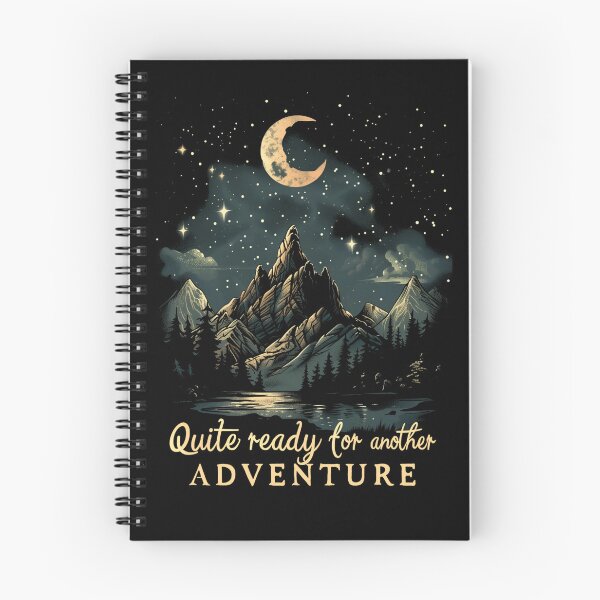 Item preview, Quite Ready for Another Adventure - Moon and Lonely Mountain - Fantasy designed and sold by Fenay Designs.
