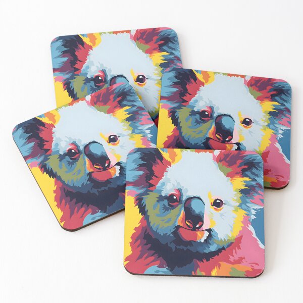 Artikelvorschau, Koala-Porträt. Tier bunt. Tierkissen. entworfen und verkauft von formform.