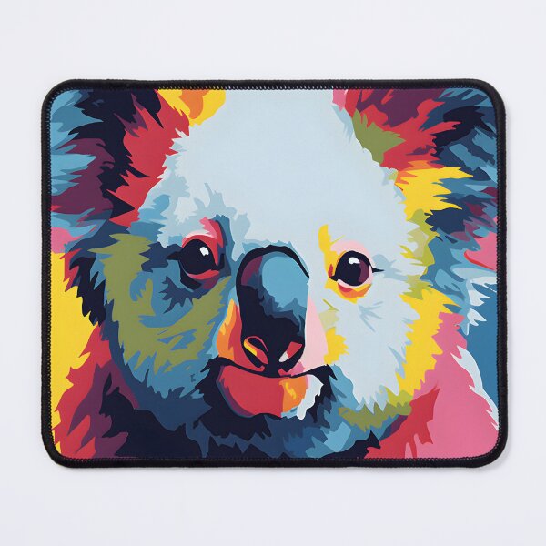 Item preview, koala portrait. animal colorful. Animal throw pillow. designed and sold by formform.