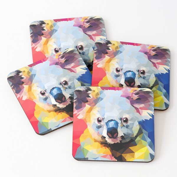 Artikelvorschau, Koala-Porträt. Tier bunt. Tierkissen. entworfen und verkauft von formform.