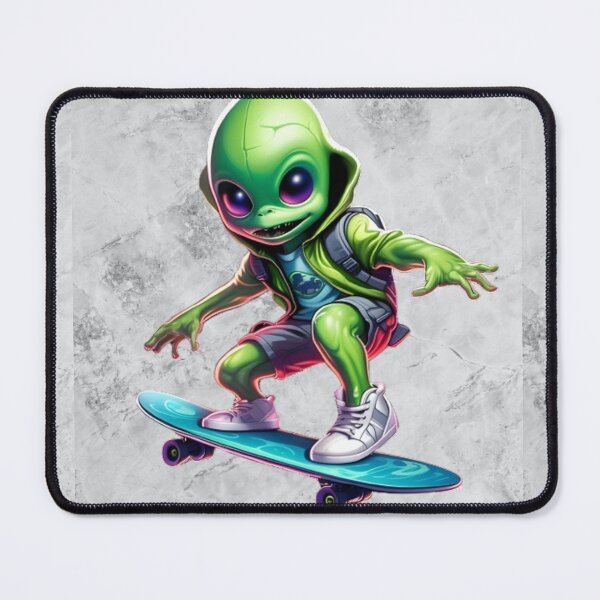 Item preview, Small Alien riding a Skateboard designed and sold by Casanova7000.
