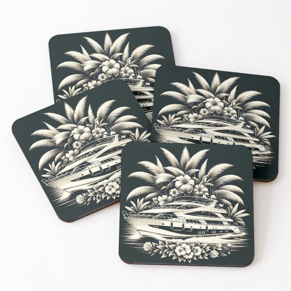 Item preview, Tropical Serenity: Luxurious White Yacht Romance designed and sold by ByDigitalDream.