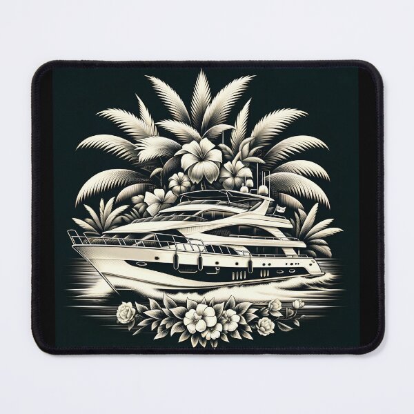 Item preview, Tropical Serenity: Luxurious White Yacht Romance designed and sold by ByDigitalDream.