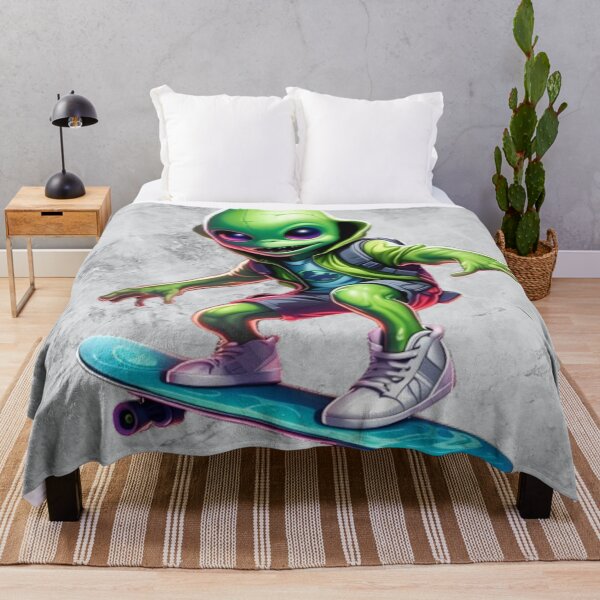 Item preview, Small Alien riding a Skateboard designed and sold by Casanova7000.