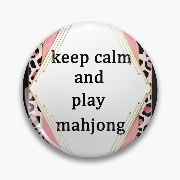Item preview, keep calm and play mahjong - in leopard pattern frame designed and sold by EmeraldeaArt.